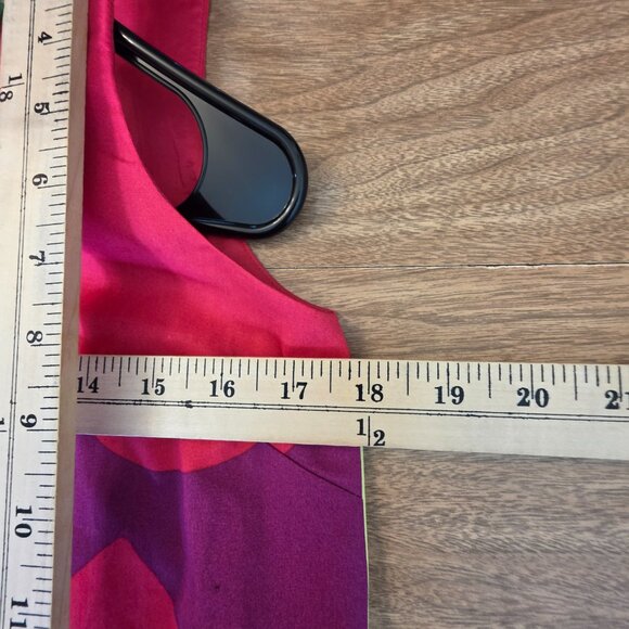 Marimekko Women Dress Silk Unikko Pattern Sleeveless Multicolor Back Zip Size 34 - Picture 14 of 16